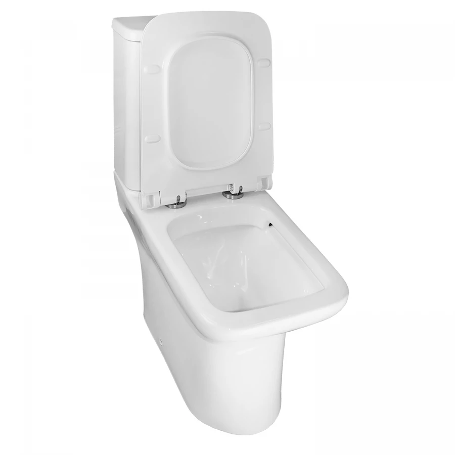 Унитаз-компакт Azario Glory напольный безободковый с быстросъемным сиденьем микролифт AZ-49 38х68х81.2 см