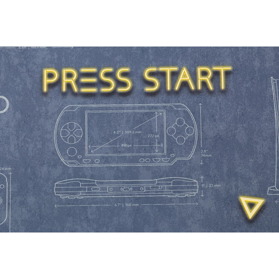 Обои флизелиновые Palitra Home Gamepad HomeColor синие HC72157-66 1,06х10,05 м