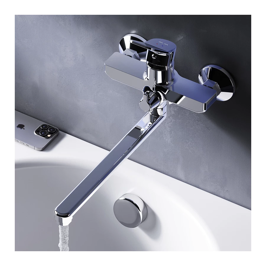 Смеситель для ванны и душа Am Pm X-Joy с длинным изливом F85A90000