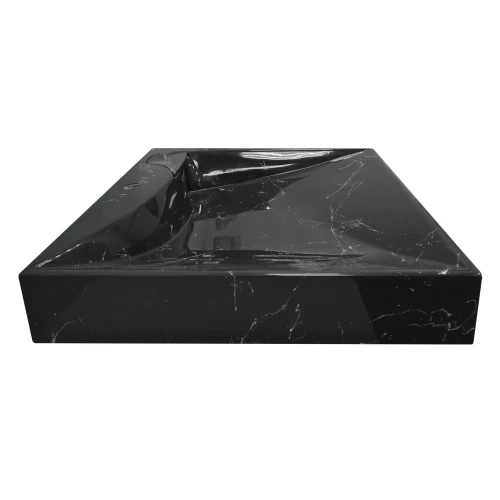 Раковина подвесная Azario Gratsiy литьевой мрамор черный CS00079879 59.7х59.8х10 см