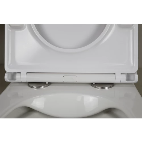 Унитаз подвесной Azario Pro безободковый в комплекте с быстросъемным сидением микролифт PRO-002 49х34.5х35.5 см