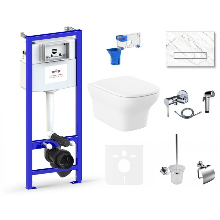 Унитаз Lavinia Boho Relfix Bristol Rimless 75110686 (комплект 10 в 1)