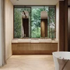 Плитка настенная Porcelanosa Лиместоне Санд Метро / Limestone Sand Metro матовая бежевая 100388423 150х59,6 см