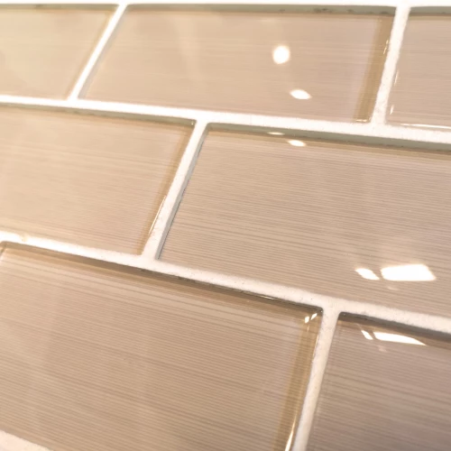 Стеклянная мозаика Caramelle Mosaic Mattoni Crema бежевый 30x30 см