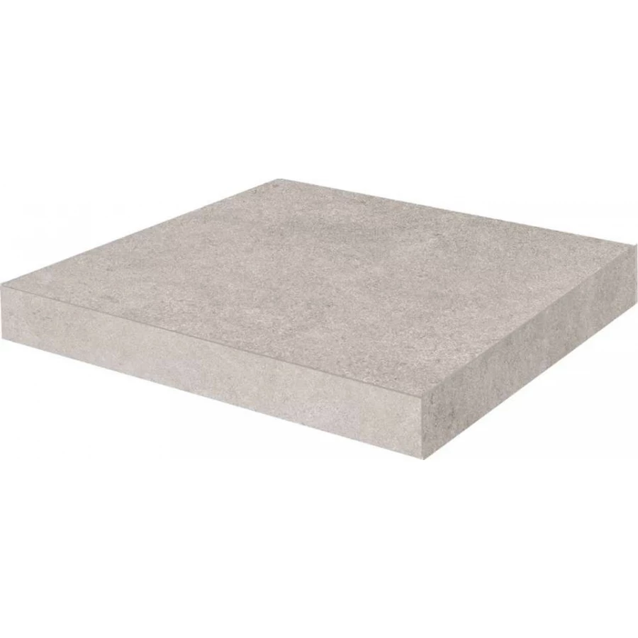Ступень угловая клееная Kerama Marazzi Портленд матовая обрезная светло-серая KM8080G0031RGCA 33x33 см