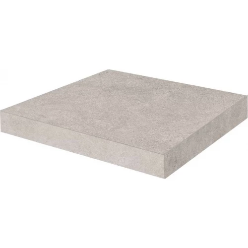 Ступень угловая клееная Kerama Marazzi Портленд матовая обрезная светло-серая KM8080G0031RGCA 33x33 см