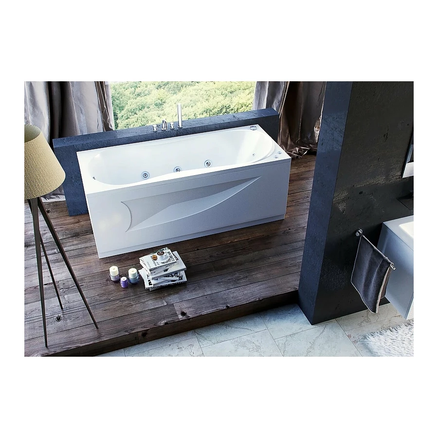 Акриловая ванна Aquatek Афродита без гидромассажа с фронтальным экраном слив справа AFR170-0000054 170х70 см