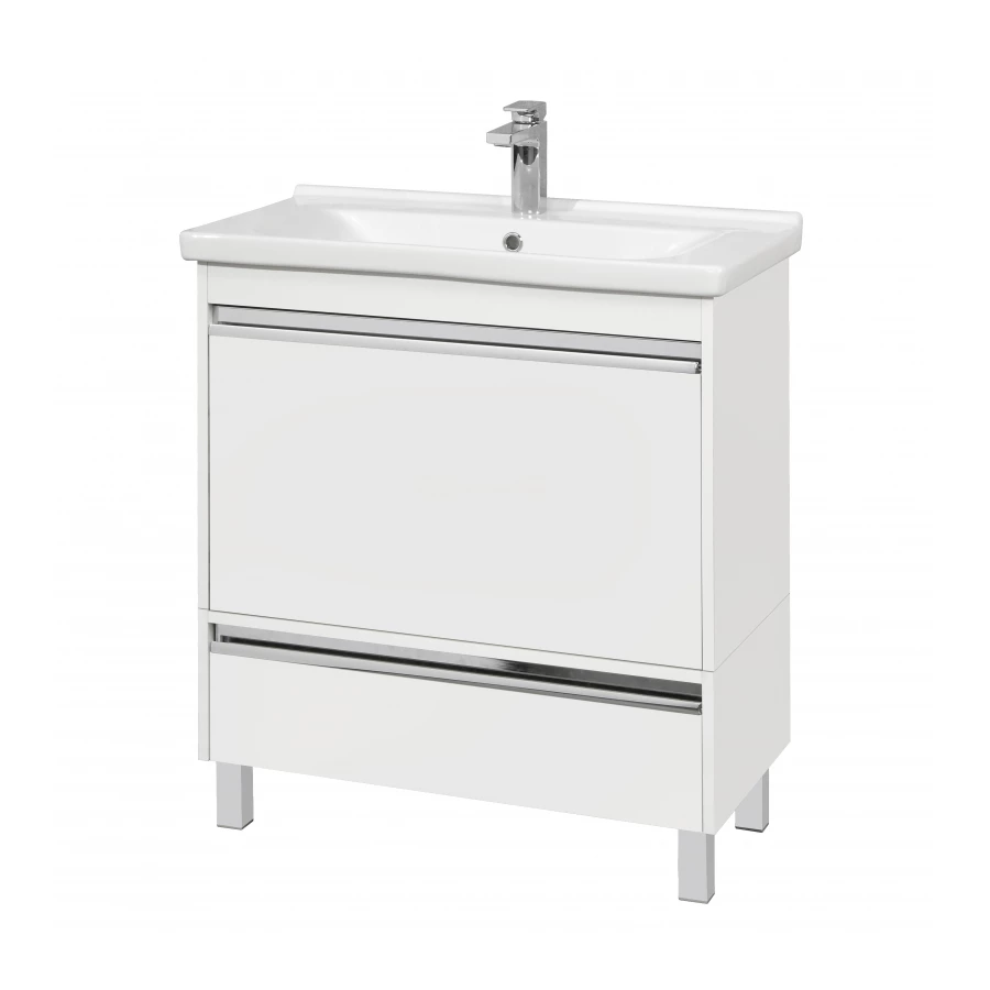Тумба под раковину Aquaton Капри 80 белый глянец 1A230201KP010