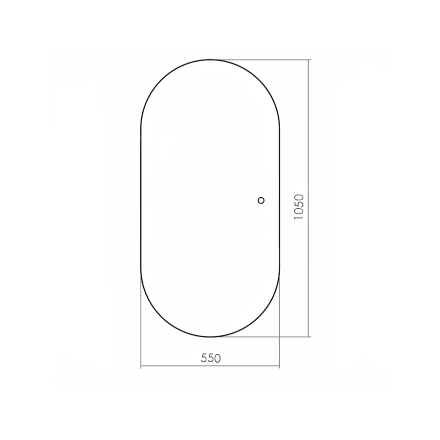 Зеркало Azario Viva сенсорный выключатель универсальное крепление LED-00002549 55х105 см