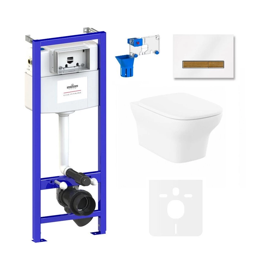 Унитаз Lavinia Boho Relfix Bristol Rimless 75110230 (комплект 7 в 1)