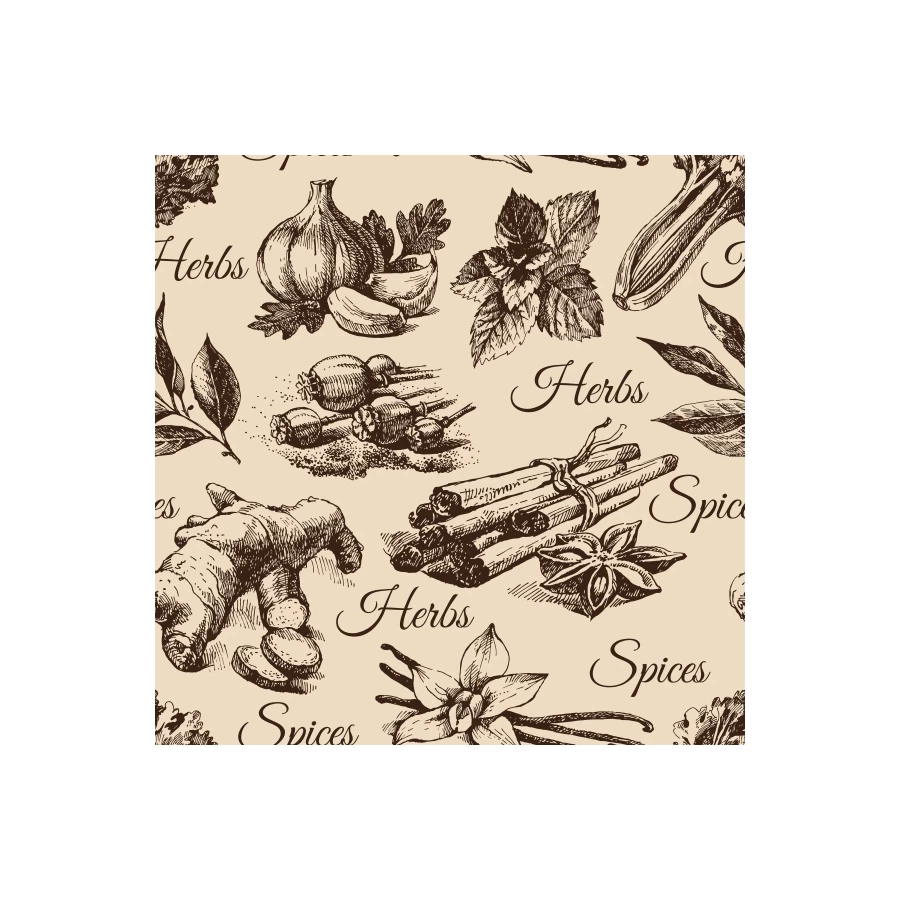 Плитка настенная Onda Декор 20 Herbs бежевый 030774 20х20 см