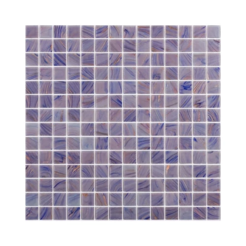 Стеклянная мозаика Rose Mosaic Gold Star сетка 1x1 глянцевая фиолетовая G40 31,8х31,8 см