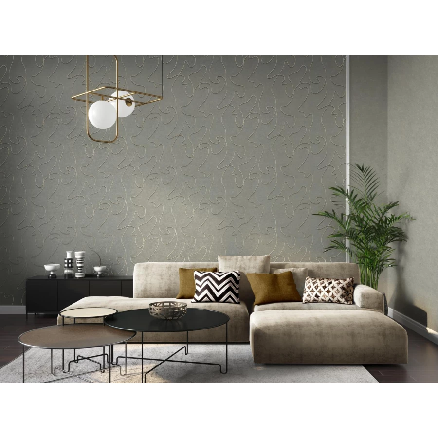 Обои флизелиновые Palitra Life Salvador зеленые PL72209-74 1,06х10,05 м