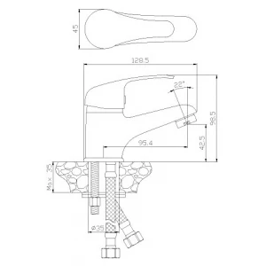 Смеситель для раковины Rossinka Y Y35-11 хром