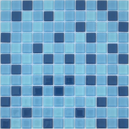 Стеклянная мозаика Caramelle Mosaic Aristea голубой 29,8x29,8 см
