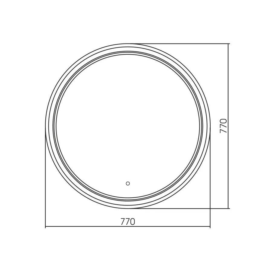 Зеркало Azario Lima сенсорный выключатель c подсветкой и диммером LED-00002526 d77 cм