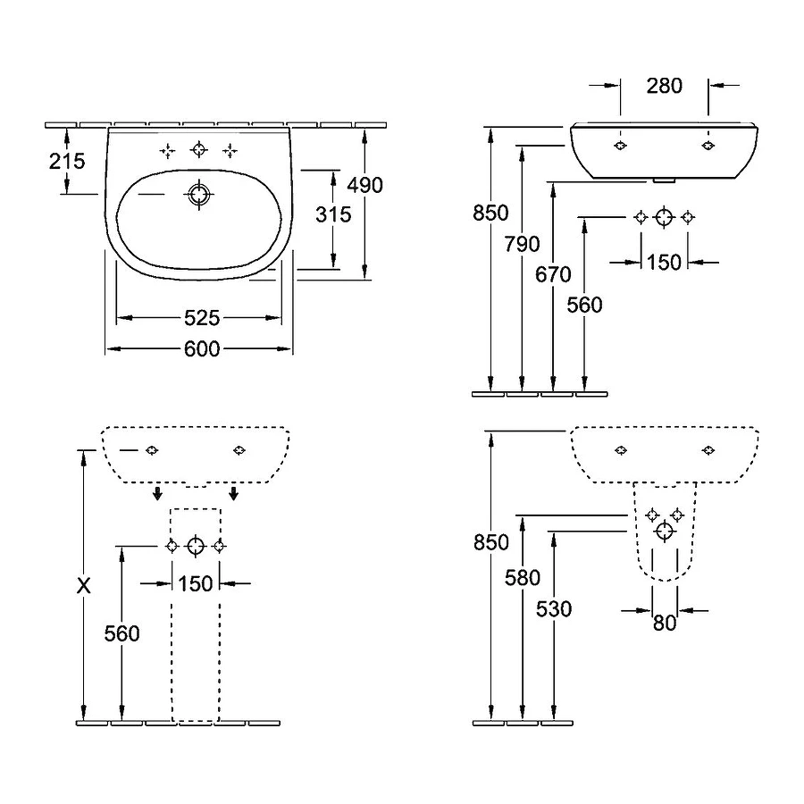 Раковина Villeroy & Boch O.Novo 51606001