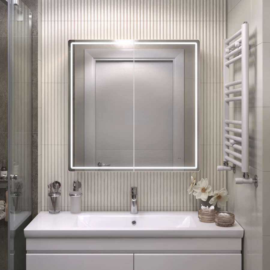 Зеркало шкаф Vigo Geometry Classic 800 навесной 118 79.6x79 см