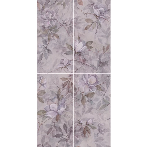 Панно Kerama Marazzi Магнолия 3 матовый фиолетовый (компл. из 4-х шт.) 60х120 см