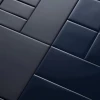 Плитка настенная Mutina Дин Дарк Блуе Матт / Din Dark Blue Matt матовая синяя KGDM25 15х7,4 см