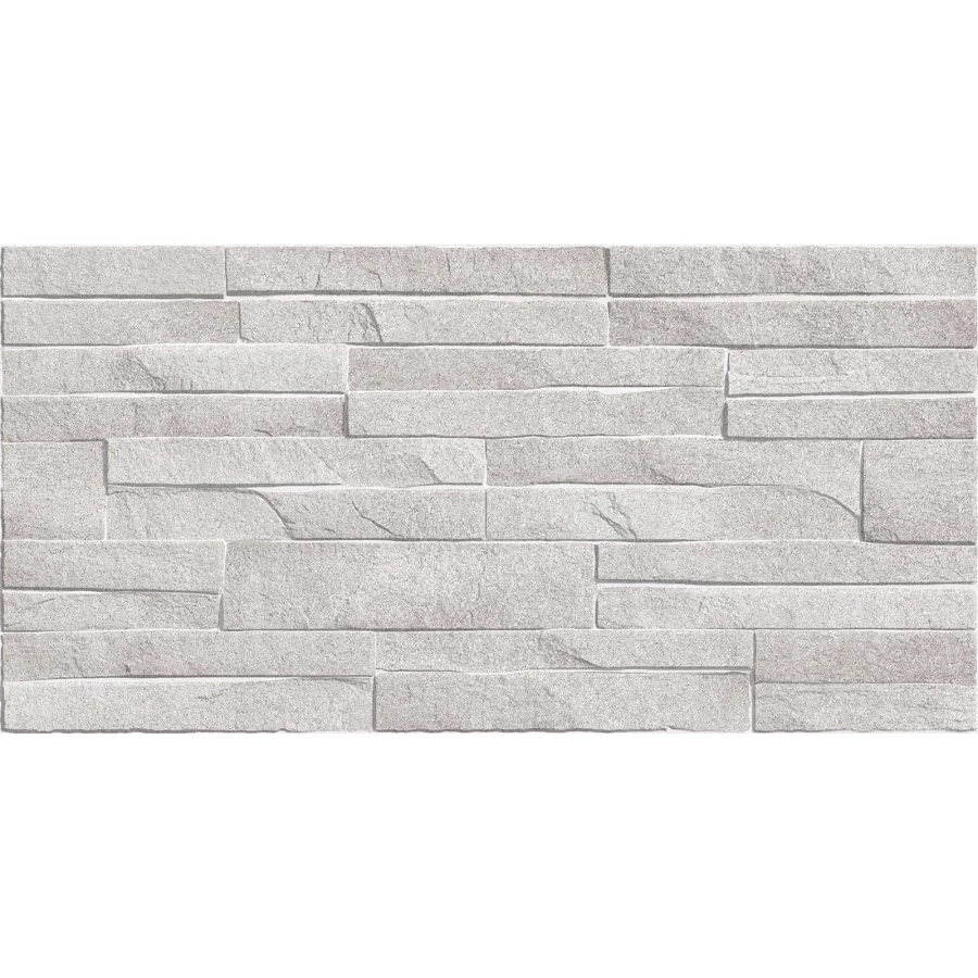 Плитка настенная Alma Ceramica Discover рельефная глянцевая серая TWU2550DCV14 50х24,9 см