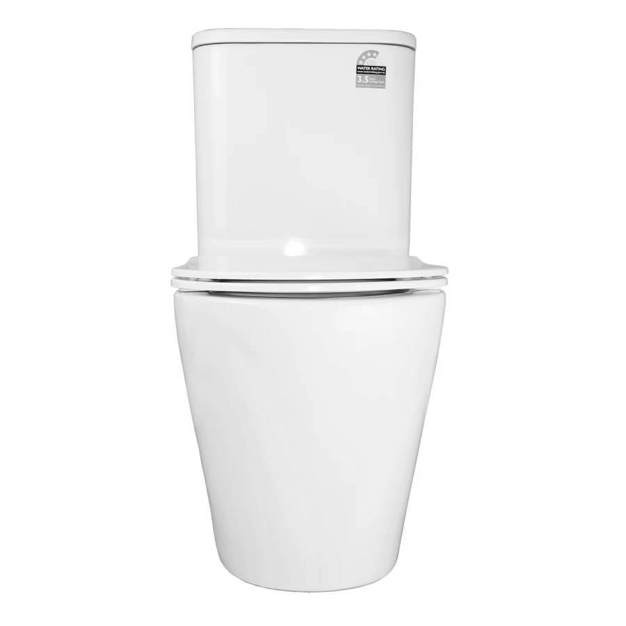 Унитаз-компакт Azario Berton напольный безободковый слив торнадо с быстросъемным сиденьем микролифт AZ-6093 38.5х61.5х80.5 см