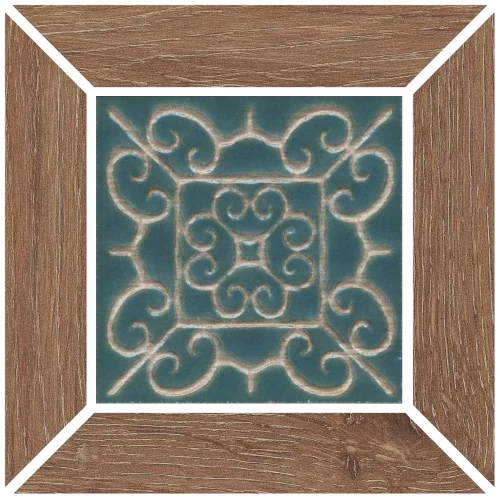 Вставка Kerama Marazzi Тровазо наборная матовая бежевая тёмная ID155 13x13 см