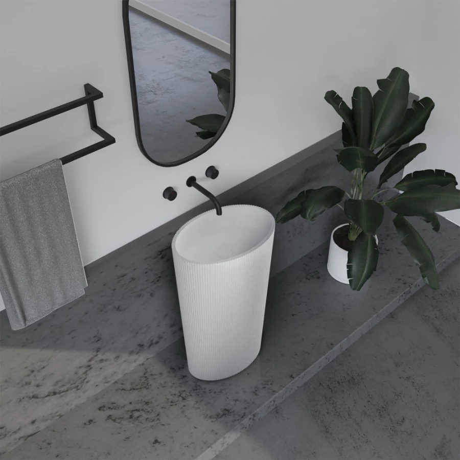 Раковина отдельностоящая Abber Stein белая матовая AS2504-H 50х32 см