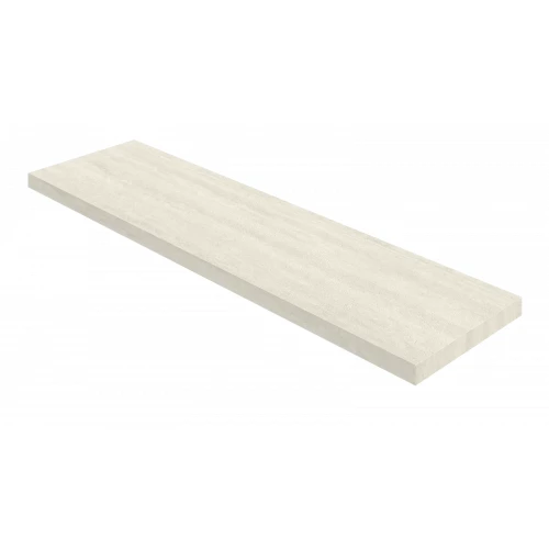 Ступень угловая правая из керамогранита Coliseumgres Рим Уайт матовая белая 620070003214 120х33 см