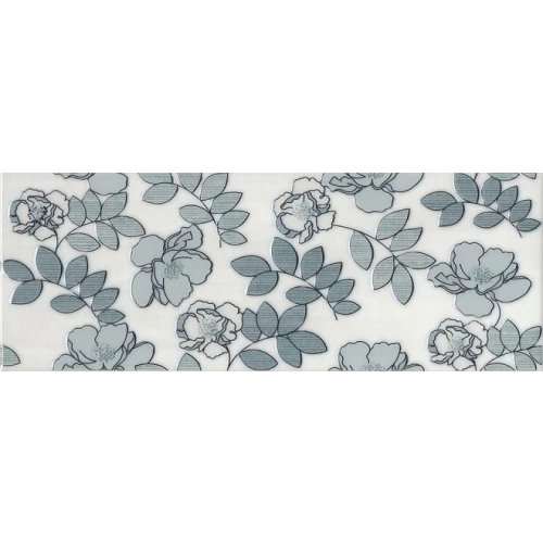 Плитка настенная Kerama Marazzi Ньюпорт Декор Цветы глянцевый зеленый STG/B182/15016 40х15 см