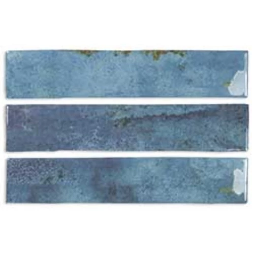 Плитка настенная DNA Enamel Ocean глянцевая бирюзовая 123145 25х5 см