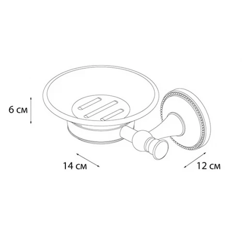 Мыльница керамика Grampus Alfa GR-9508 14х6 см