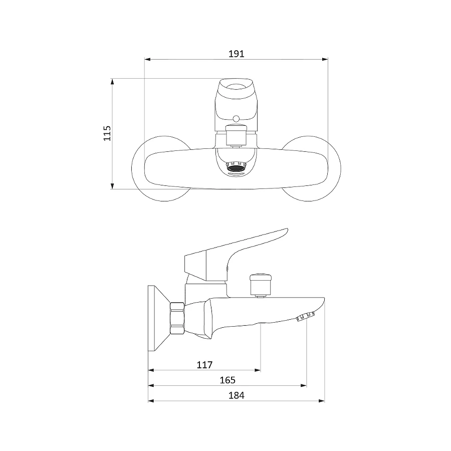 Смеситель для ванны и душа Damixa Jupiter 771000001