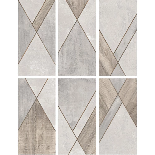 Плитка настенная Azori Global Geometry матовая серая 00-00109519 63х31,5 см