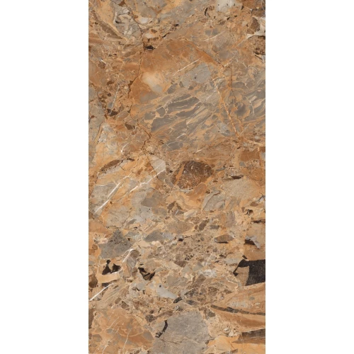 Керамогранит Maimoon Ceramica HG Glossy Breccia Fantastico Brown HGGF00007 160x80 см