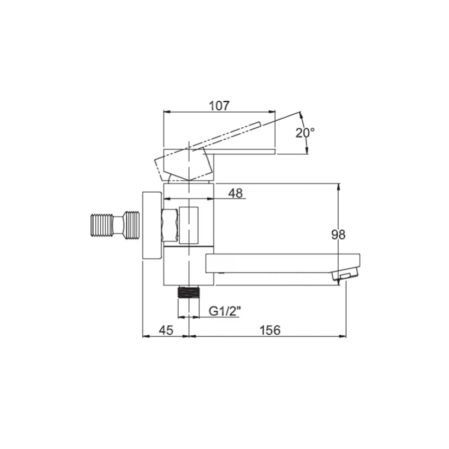 Смеситель для ванны с душем Kaiser Sonat 34022-L бронза