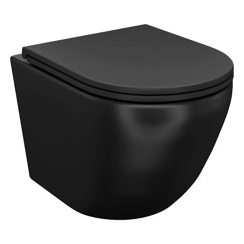 Унитаз подвесной Iddis Blanco черный матовый BLAR3BMi25 49,5х36,5х37 см