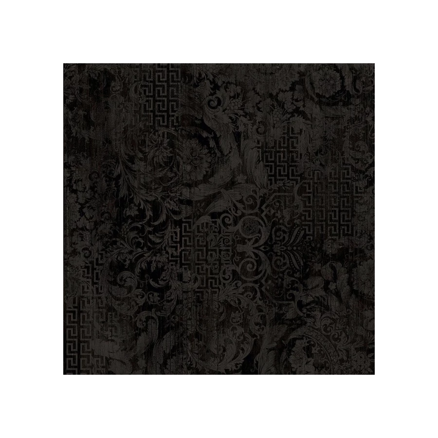 Керамогранит Versace Eterno Carbon Patchwork матовый черный 263030 80x80 см