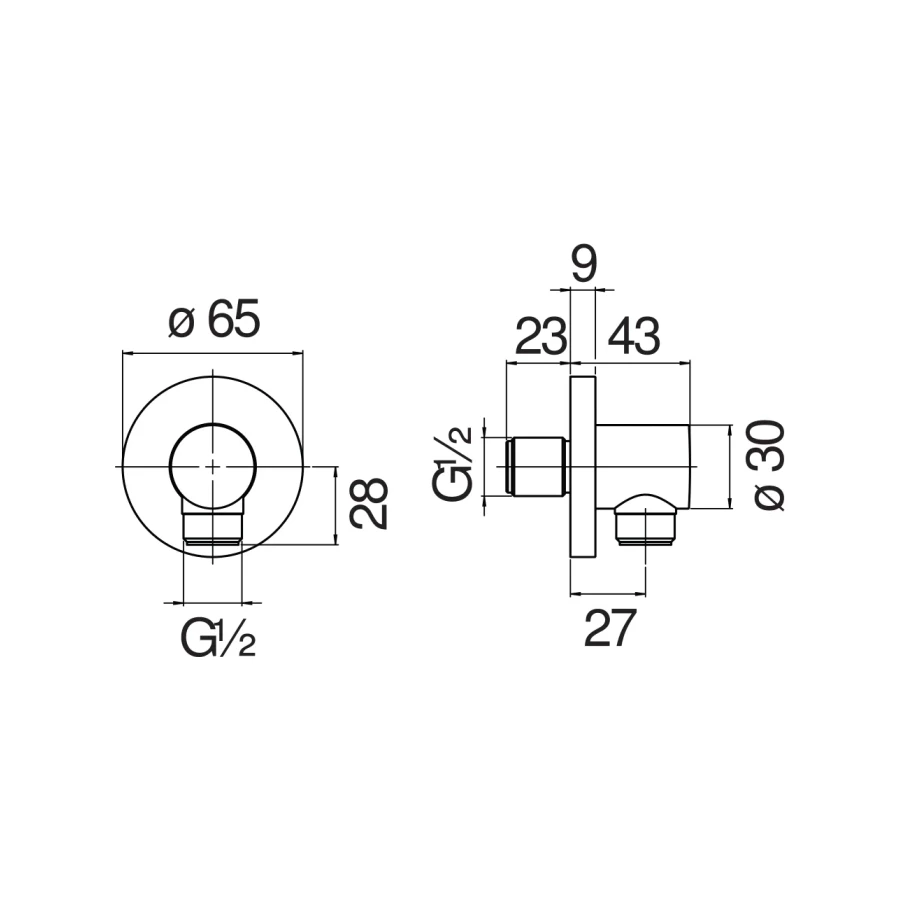 Шланговое подсоединение Nobili красное золото AD150/12RCP