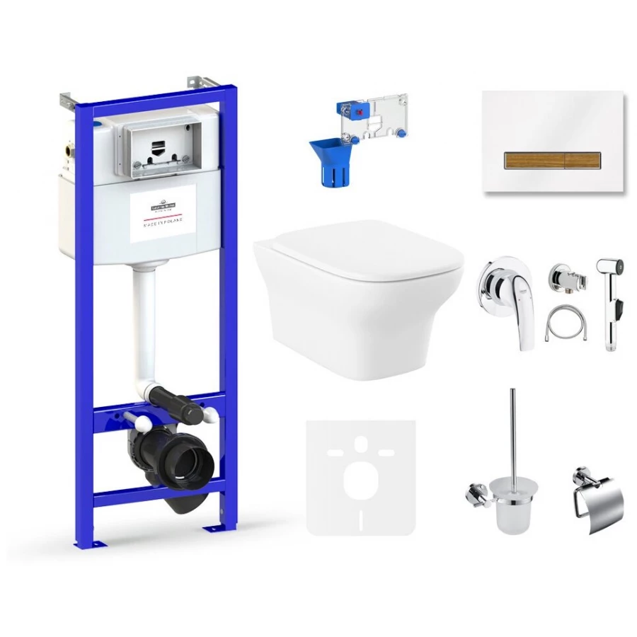 Унитаз Lavinia Boho Relfix Bristol Rimless 75110696 (комплект 10 в 1)