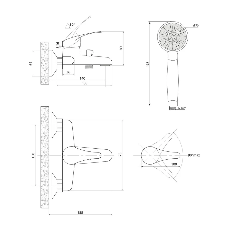 Смеситель Славен для кухни Дача В СЛ-ОД-В30
