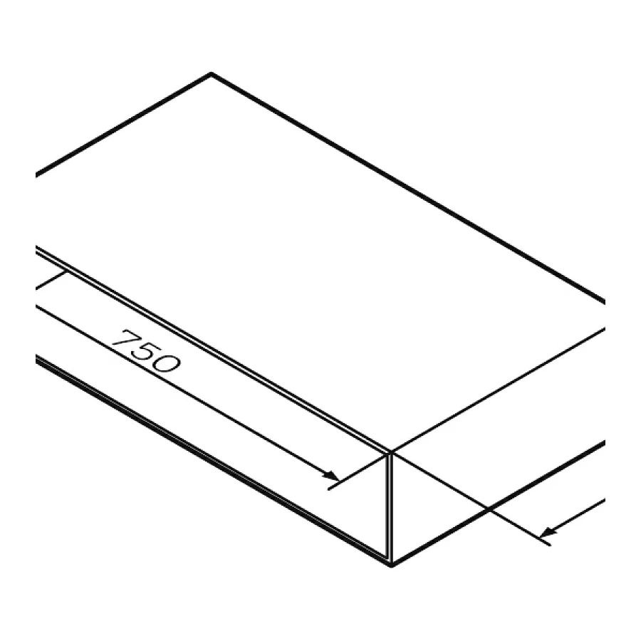 Ниша для хранения Am Pm Gem белый глянец M90OHX0750WG 75 см