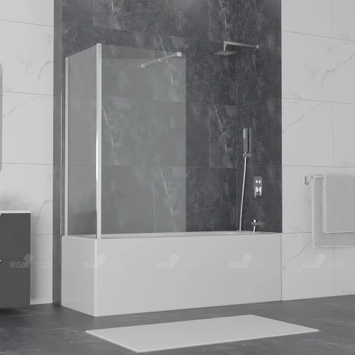 Душевой уголок на ванну RGW SC-72 SC-051+Z-052 Прозрачное 35117267-11 80х70 см