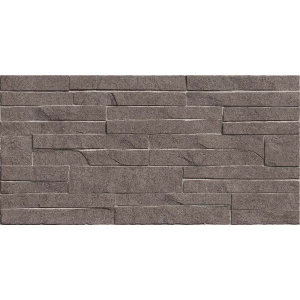 Плитка настенная Alma Ceramica Discover рельефная глянцевая коричневая TWU2550DCV24 50х24,9 см