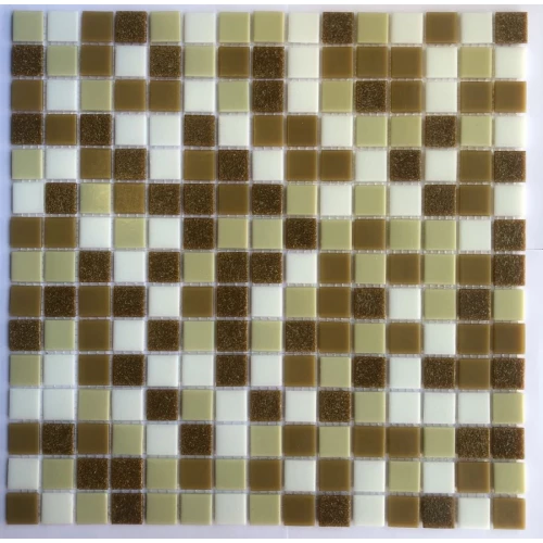 Мозаика из стекла Pixel mosaic Прессованное стекло чип 20x20 мм сетка Pix 112 31,6х31,6 см