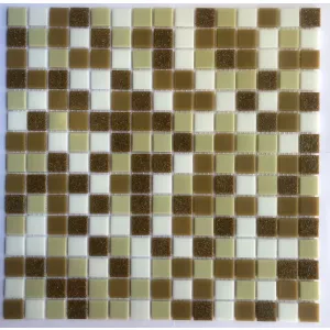 Мозаика из стекла Pixel mosaic Прессованное стекло чип 20x20 мм сетка Pix 112 31,6х31,6 см