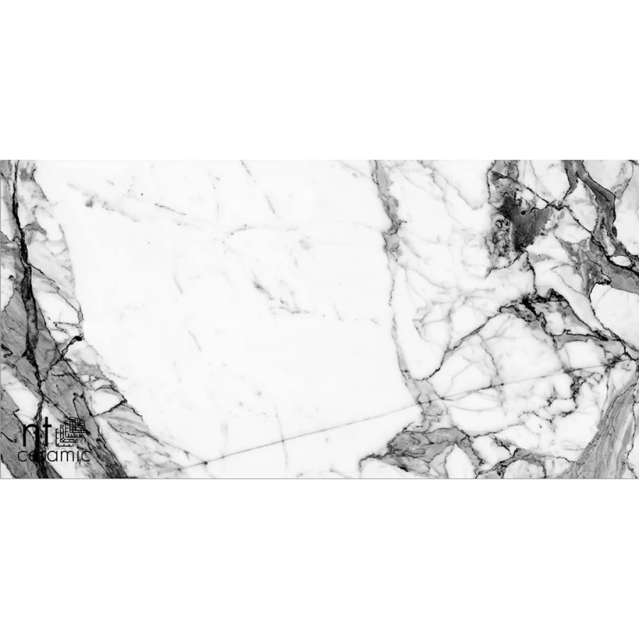 Керамогранит NT Ceramic Bright and Shiny Marble Grey Полированный NTT9111P 120х60 см