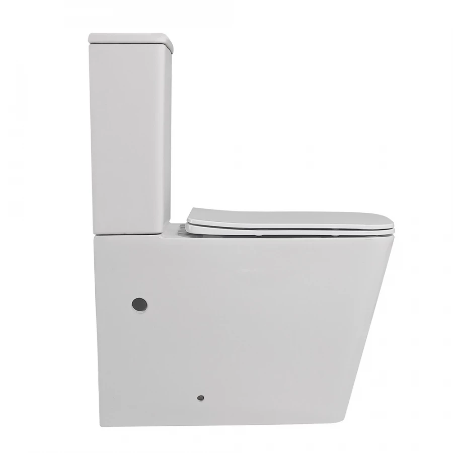 Унитаз Abber Rechteck компакт белый безободковый AC1210