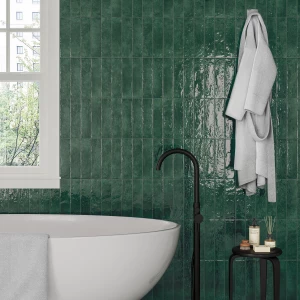 Керамогранит DNA Mediterraneo Oliva глянцевый зеленый 28х7 см