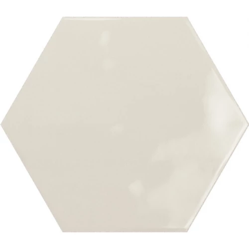 Плитка керамическая Ribesalbes Геометри Hex Creme Glossy / Geometry Hex Creme Glossy глянцевая серая PT03137 17,3х15 см